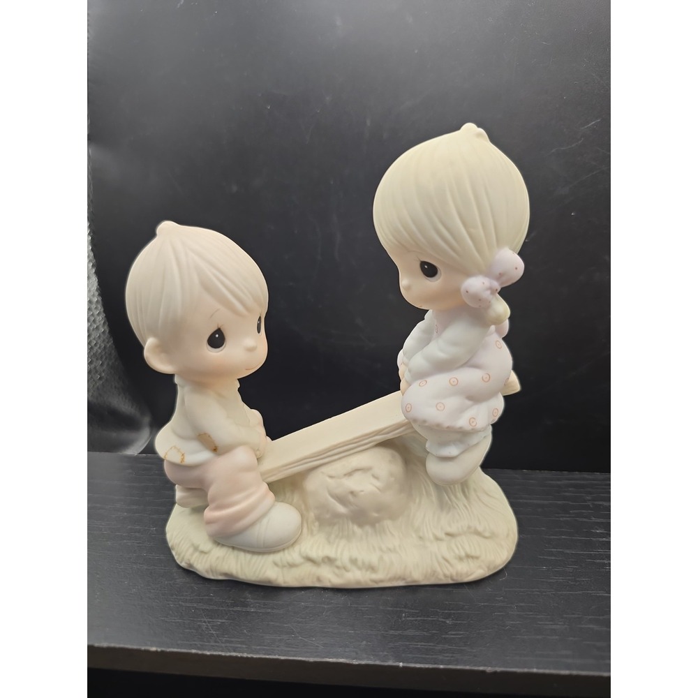 Precious Moments 1978 "Love Lifted Me" See Saw Figurine E-1375/A